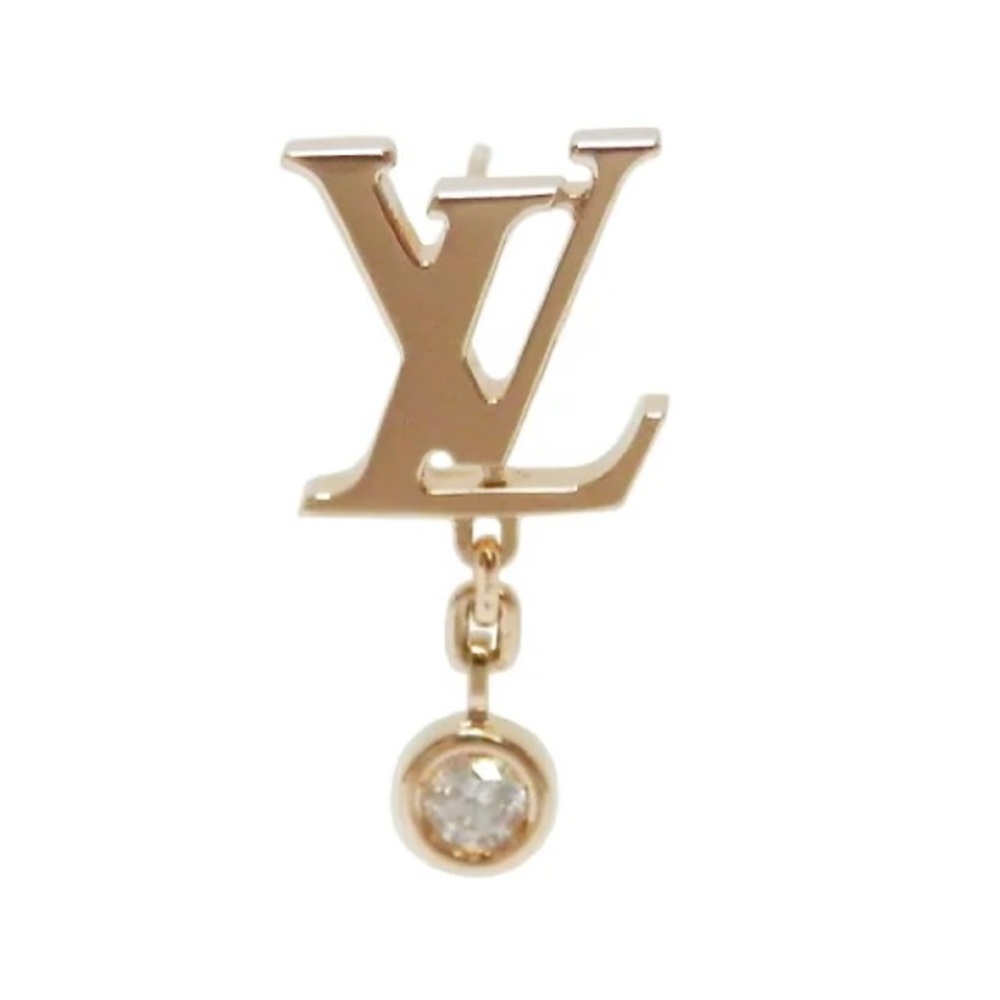 Louis Vuitton 18k Yellow Gold Diamond, Idylle Blossom LV Ear Stud, single unit